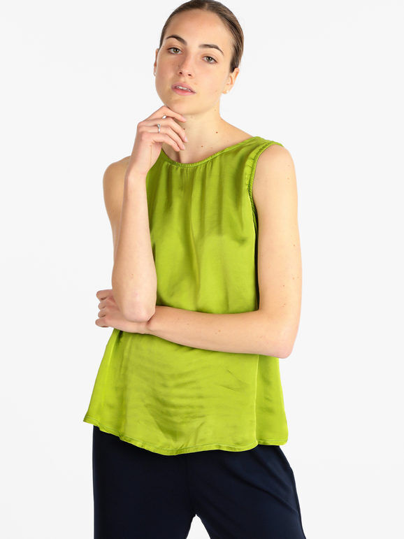 Daystar Top donna effetto raso Tops donna Verde taglia Unica