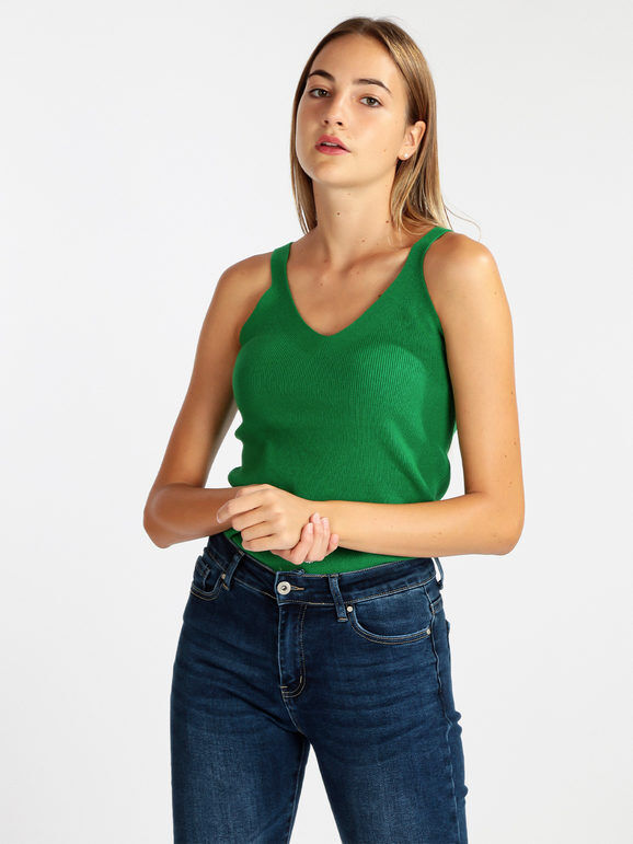 Louise Orop Top donna in maglia Tops donna Verde taglia M/L