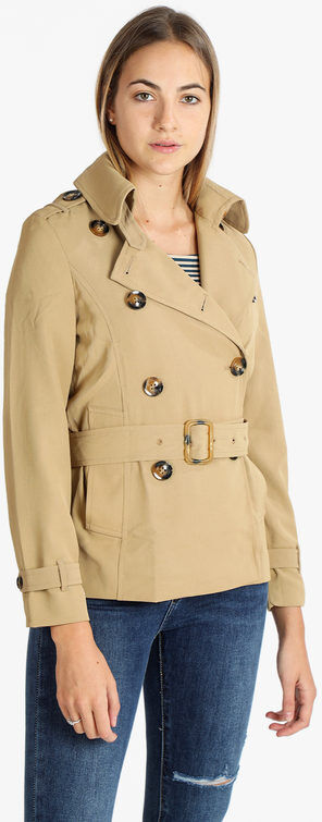 Solada Trench corto donna con cintura Trench donna Beige taglia M