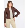 Quadrifoglio Giacca in cotone donna con bottoni dorati Blazer donna Marrone taglia XL