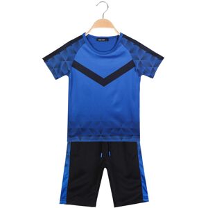 Run Boy Completo bicolor da bambino t-shirt + bermuda Completi 3-16 Anni bambino Blu taglia 10