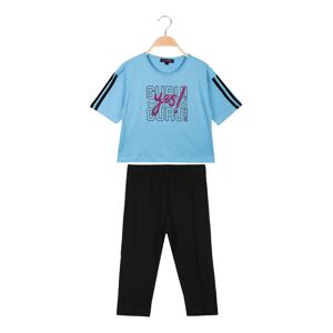 Guru Completo corto da bambina con leggings 3/4 Completi 3-16 Anni bambina Blu taglia 04