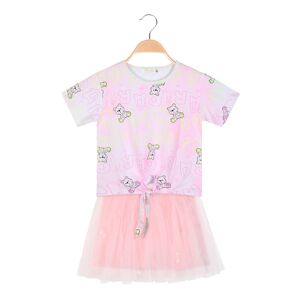 Mono Star Completo da bambina gonna in tulle + t-shirt Completi 3-16 Anni bambina Rosa taglia 12