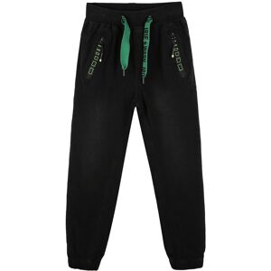 Small Gang Pantaloni felpati da bambino con polsini Pantaloni Sportivi in Felpa bambino Nero taglia 06