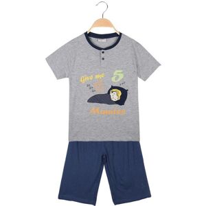 Liabel Pigiama corto in cotone T-shirt + pantaloncino Pigiami bambino Grigio taglia 06