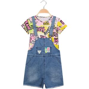 Lollitop Salopette di jeans da bambina con t-shirt Completi 3-16 Anni bambina Giallo taglia 08