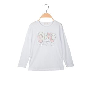 Sweet T-shirt da bambina a maniche lunghe con strass T-Shirt Manica Lunga bambina Bianco taglia 10