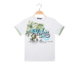 Mr Jek T-shirt da bambino con stampa Hawaii T-Shirt Manica Corta bambino Bianco taglia 06