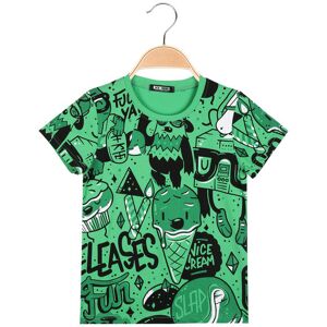 Mr Jek T-shirt da bambino con stampe T-Shirt Manica Corta bambino Verde taglia 05/06