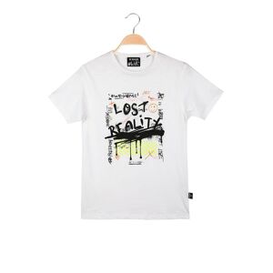 Be Board T-shirt da bambino in cotone con stampa T-Shirt Manica Corta bambino Bianco taglia L