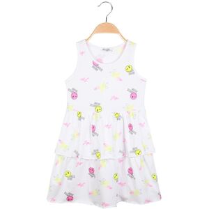 Vanity Girl's Vestito in cotone da bambina con balze Vestiti bambina Bianco taglia 06