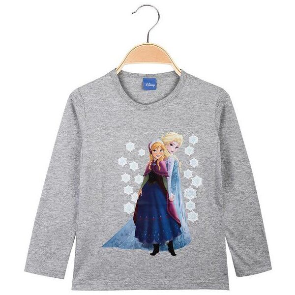 disney anna & elsa maglietta girocollo bambina t-shirt manica lunga bambina grigio taglia 04