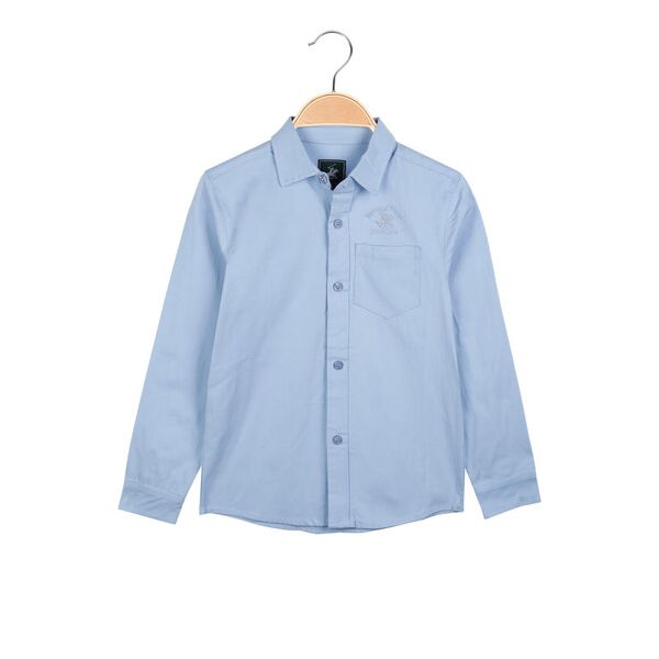 polo club camicia da ragazzo con taschino camicie bambino blu taglia 08