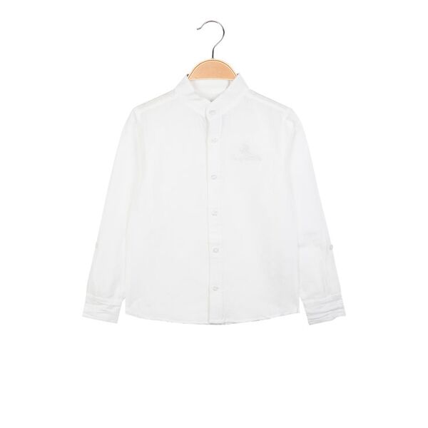 polo club camicia in lino alla coreana da bambino camicie classiche bambino bianco taglia 16