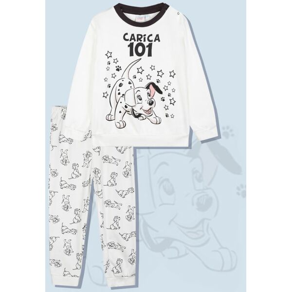 disney carica dei 101 pigiama lungo in caldo cotone da neonato pigiami bambino bianco taglia 24m