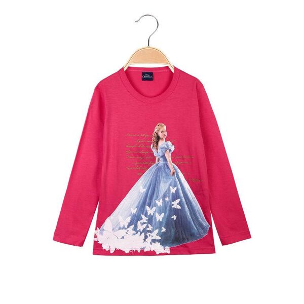 disney cinderella maglietta da bambina a manica lunga t-shirt manica lunga bambina fucsia taglia 05