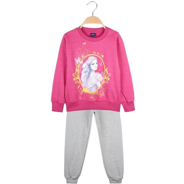 disney cinderella tuta sportiva bambina 2 pezzi completi 3-16 anni bambina fucsia taglia 04