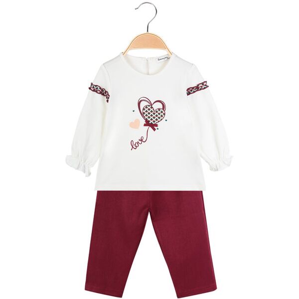 bouny baby completo 2 pezzi da neonata completi 0-36 m bambina rosso taglia 12m