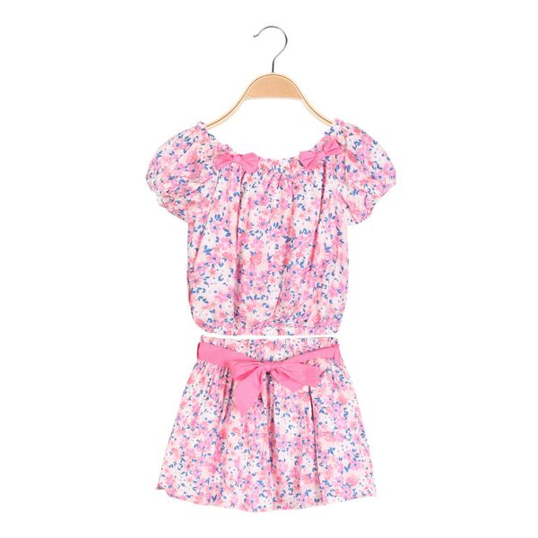 lollitop completo a fiori da bambina blusa + gonna completi 3-16 anni bambina rosa taglia 10