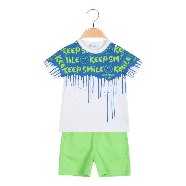 mr jek completo corto in cotone da neonato 2 pezzi completi 0-36 m bambino blu taglia 12m