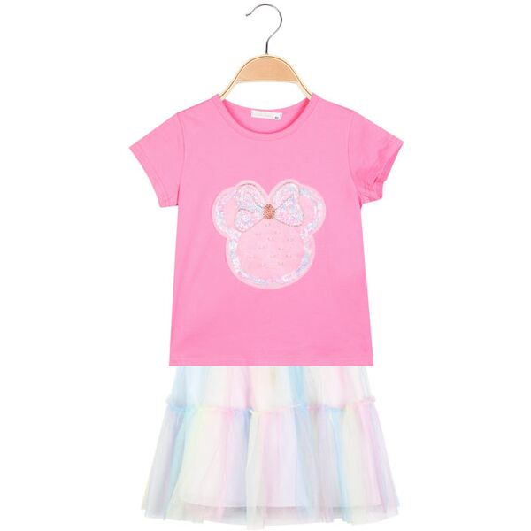 pink baby completo da bambina 2 pezzi con gonna in tulle completi 3-16 anni bambina rosa taglia 08