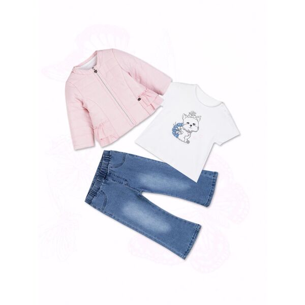 pink rabbit completo da neonata 3 pezzi con giubbino abbigliamento bambina rosa taglia 36m