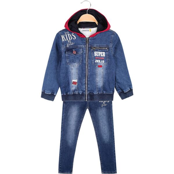 super brother completo in jeans da bambino 3 pezzi completi 3-16 anni bambino bianco taglia 10