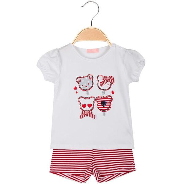 hope star completo neonata corto 2 pezzi completi 0-36 m bambina rosso taglia 09/12