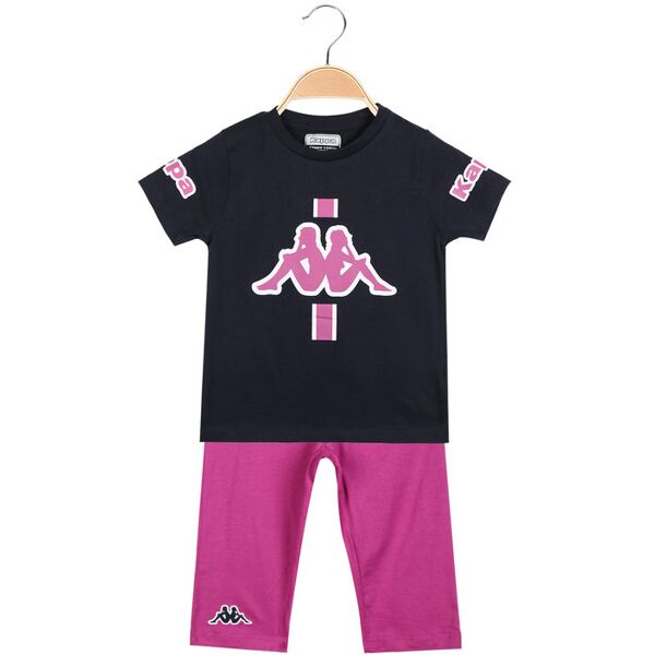 kappa completo sportivo 2 pezzi da bambina con leggings completi 3-16 anni bambina blu taglia 04