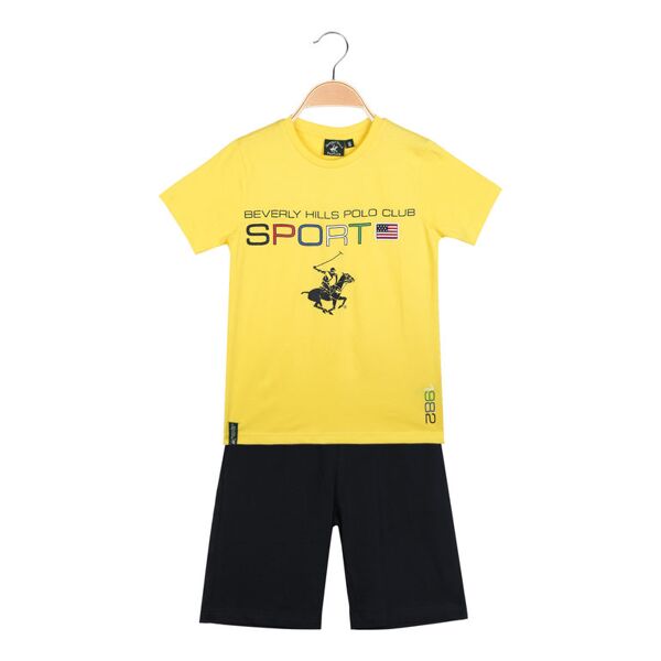 polo club completo sportivo 2 pezzi da bambino in cotone completi 3-16 anni bambino giallo taglia 07