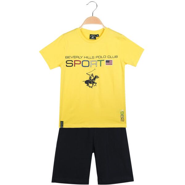 polo club completo sportivo corto da bambino 2 pezzi completi 3-16 anni bambino giallo taglia 16