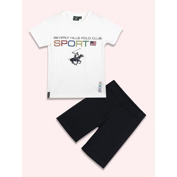 polo club completo sportivo corto da bambino 2 pezzi completi 3-16 anni bambino bianco taglia 16