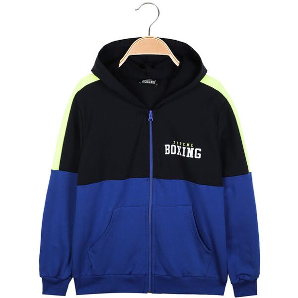 xtreme boxing felpa con cappuccio da ragazzo felpe leggere bambino blu taglia 14