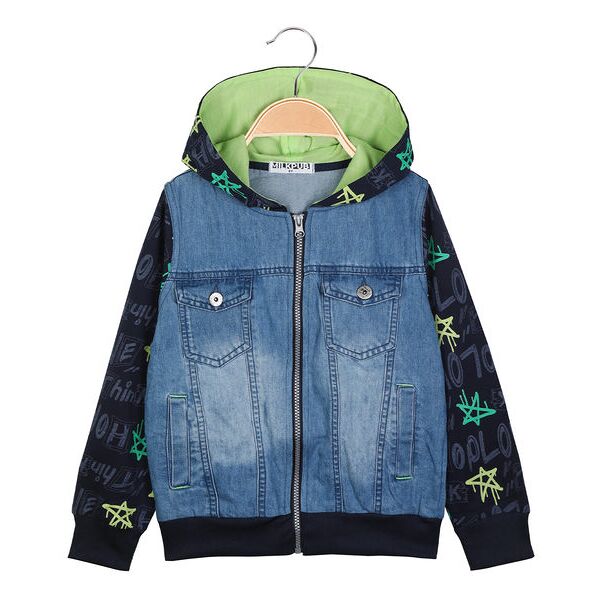 milk pub felpa da bambino in jeans con maniche in cotone felpe leggere bambino blu taglia 12