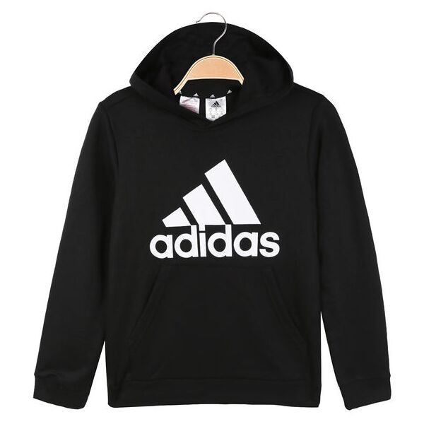 adidas felpa da ragazzi con cappuccio in cotone felpe unisex bambino nero taglia 11/12