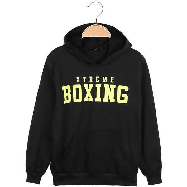 xtreme boxing felpa leggera con cappuccio da ragazzo felpe leggere bambino nero taglia 16