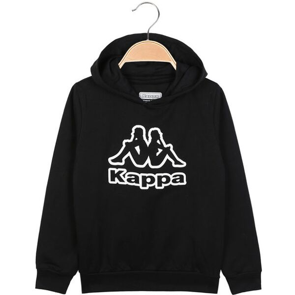 kappa felpa leggera da bambini con cappuccio felpe leggere unisex bambino nero taglia 08