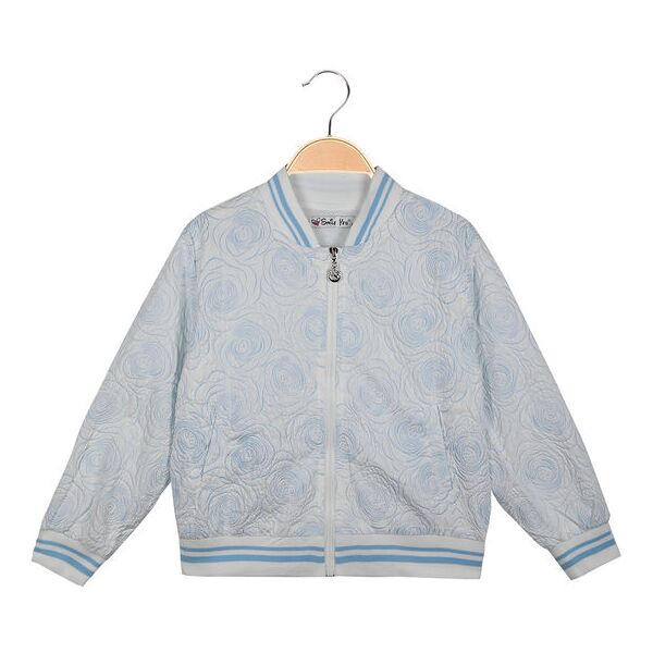 smile yes giacca da bambina modello bomber con ricami giacche leggere bambina blu taglia 12