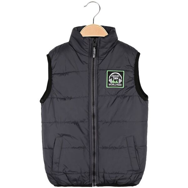 milk pub gilet imbottito da bambino smanicato bambino grigio taglia 04