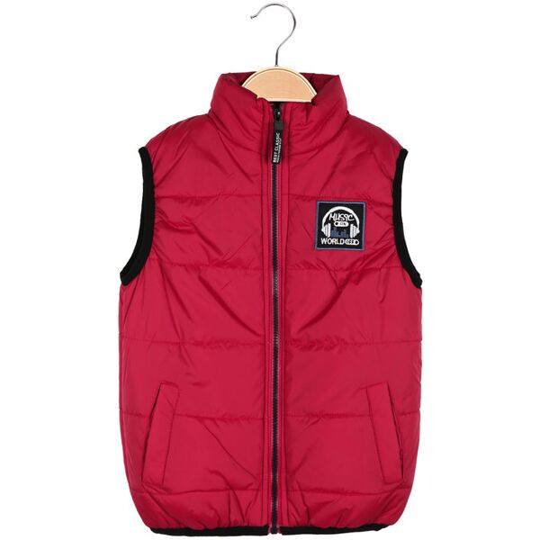 milk pub gilet imbottito da bambino smanicato bambino rosso taglia 08