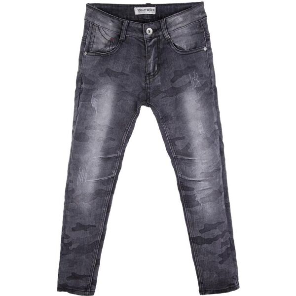 holly week jeans neri con stampa mimetica pantaloni casual bambino grigio taglia 04