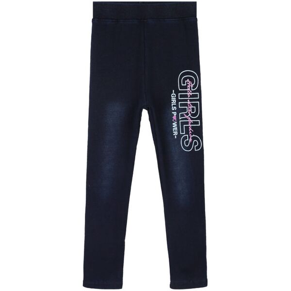 yes! do kids leggings da bambina in cotone con interno di pelo leggings bambina blu taglia 16