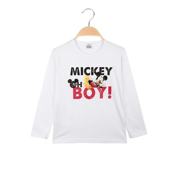 disney maglietta topolino da bambino manica lunga t-shirt manica lunga bambino bianco taglia 05