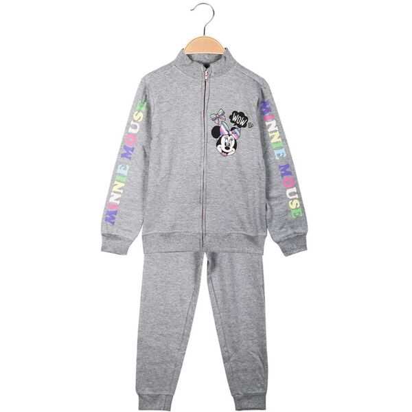 disney minnie tuta da bambina 2 pezzi con zip completi 3-16 anni bambina grigio taglia 07