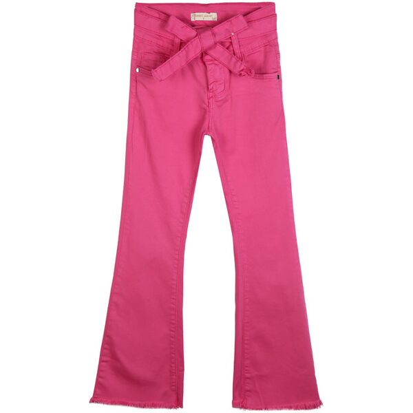 sweet pantaloni a zampa da bambina con cintura pantaloni casual bambina fucsia taglia 08