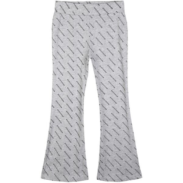 sweet pantaloni a zampa da bambina con scritte pantaloni casual bambina grigio taglia 08