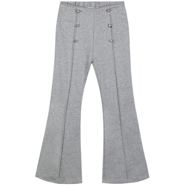 sweet pantaloni a zampa da ragazza con bottoni decorati pantaloni casual bambina grigio taglia 12