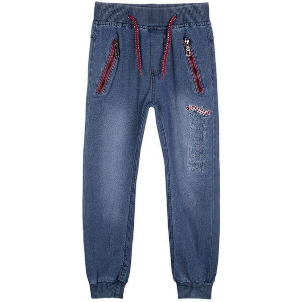 super brother pantaloni da bambino effetto jeans pantaloni sportivi in felpa bambino rosso taglia 04