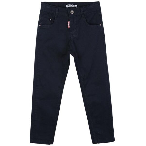 milk pub pantaloni da bambino tinta unita pantaloni casual bambino blu taglia 04