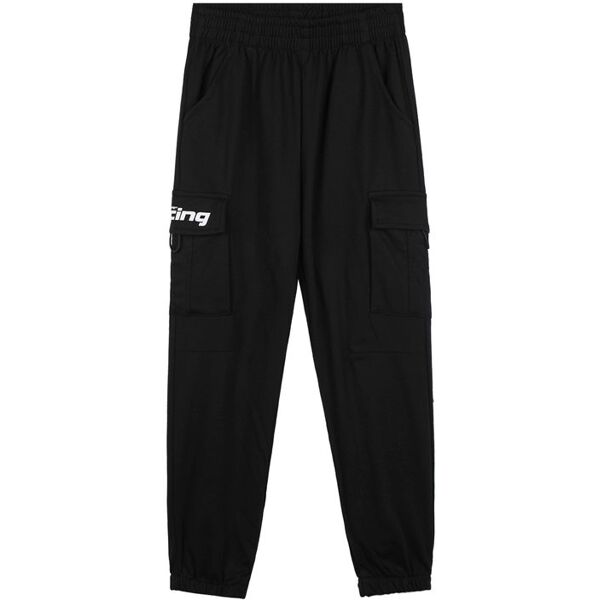 mr jek pantaloni sportivi da bambino con tasconi e polsini pantaloni casual bambino nero taglia 08